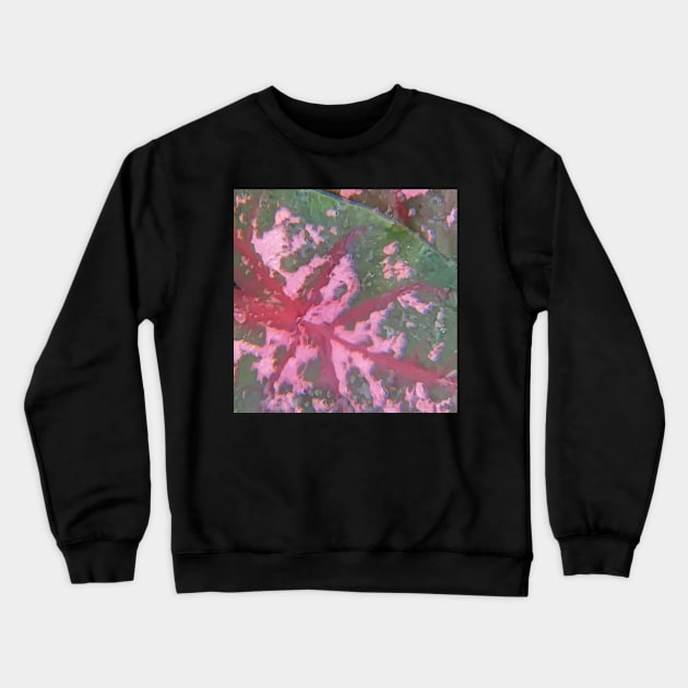 Abstract Caladium In Nature Crewneck Sweatshirt by AJDesignsstuff